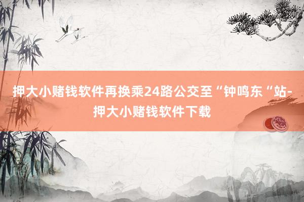 押大小赌钱软件再换乘24路公交至“钟鸣东“站-押大小赌钱软件下载