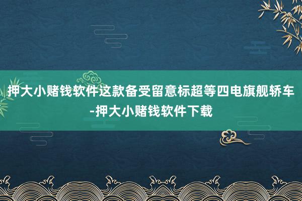 押大小赌钱软件这款备受留意标超等四电旗舰轿车-押大小赌钱软件下载