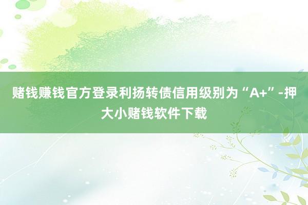 赌钱赚钱官方登录利扬转债信用级别为“A+”-押大小赌钱软件下载