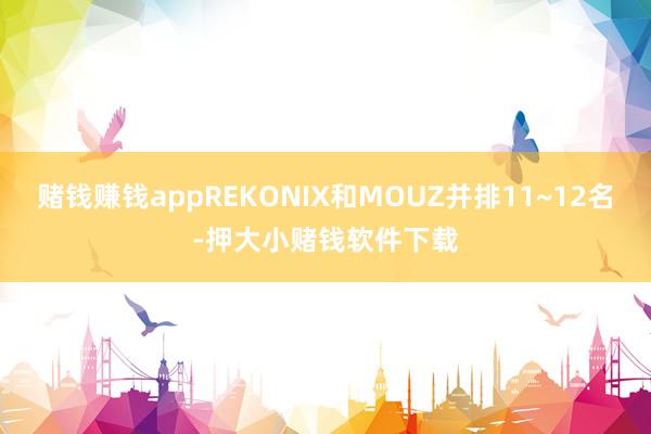 赌钱赚钱appREKONIX和MOUZ并排11~12名-押大小赌钱软件下载