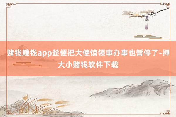 赌钱赚钱app趁便把大使馆领事办事也暂停了-押大小赌钱软件下载